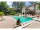 Spacious backyard oasis featuring a large in-ground pool, patio, and lush landscaping at 3616 Blakeford Ct, Marietta, GA 30062