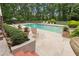 Beautiful in-ground pool with surrounding greenery and plenty of space for lounging at 3616 Blakeford Ct, Marietta, GA 30062
