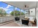 Screened-in patio offering a relaxing outdoor space with comfortable seating and views of the neighborhood at 2075 Parkhaven Ct, Roswell, GA 30076