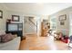 Cozy living room with hardwood floors, neutral tones, and natural light at 1885 N Creek Cir, Alpharetta, GA 30009