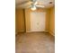 A standard bedroom features neutral carpeting, a ceiling fan, and a double door closet at 3381 Walkers Ridge Rd, Dacula, GA 30019
