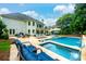 Backyard with a pool, patio area, and meticulously kept lawn, perfect for outdoor entertainment at 5963 Wild River Vw, Sugar Hill, GA 30518