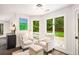 Cozy sitting room with comfortable chairs, soft lighting, and outdoor views at 7114 Surrey Pt, Alpharetta, GA 30009