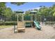 Community playground with slide, stairs, crawl tunnel and picnic table at 325 Meadows Ln, Canton, GA 30114