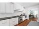 Well-lit kitchen with white cabinetry, stainless steel appliances, granite countertops, and hardwood floors at 956 Clifton Ne Rd, Atlanta, GA 30307
