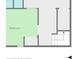 Layout featuring a bedroom space with adjacent bathroom, and closet area in a residential home at 3570 Bardfield Ct, Cumming, GA 30041