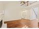 Bright living room features a fireplace, tall ceilings, and hardwood floors at 5923 Rosie Se Ln, Mableton, GA 30126