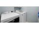Laundry room equipped with modern front load washer and dryer at 1205 Compass Pointe Xing, Alpharetta, GA 30005