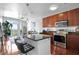 Gourmet kitchen features sleek countertops, a breakfast bar, and modern stainless steel appliances at 711 Cosmopolitan Ne Dr # 625, Atlanta, GA 30324