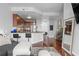 The kitchen flows into a comfy living area with a breakfast bar and stainless steel appliances at 711 Cosmopolitan Ne Dr # 625, Atlanta, GA 30324