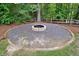 Charming fire pit area with stone surround and grate, perfect for outdoor gatherings and cozy evenings at 112 Birchwood Pass, Canton, GA 30114