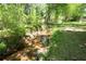 Scenic backyard with a small stream and natural landscaping at 170 Mayfield Cir, Alpharetta, GA 30009