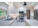 Bright kitchen featuring stainless steel appliances, white cabinetry, and an island at 170 Mayfield Cir, Alpharetta, GA 30009