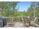 Outdoor deck perfect for dining and relaxing in a natural wooded setting at 79 Little Creek Manor Dr, Dallas, GA 30157