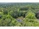 Lush aerial view of tree-covered property featuring mature trees for shade and privacy at 3345 Bomar Rd, Douglasville, GA 30135