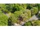 Aerial view of a lush neighborhood with beautiful mature trees at 3402 Johnson Ferry Rd, Roswell, GA 30075