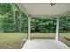 Covered back porch area overlooking a lush green backyard, perfect for relaxation at 4450 Richmond Ct, Stone Mountain, GA 30083