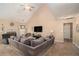 Spacious living room features a fireplace, vaulted ceilings, and comfortable seating at 1951 Chambers Rd, Mcdonough, GA 30253