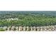 Beautiful aerial view of neighborhood homes backed by lush green trees at 4546 Water Mill Dr, Buford, GA 30519