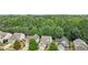 Aerial view of the neighborhood homes and the surrounding landscape at 4546 Water Mill Dr, Buford, GA 30519