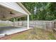 Covered patio with backyard and privacy fence at 4546 Water Mill Dr, Buford, GA 30519