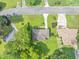 Aerial view of the home showcasing the well-manicured lawn, landscaping and neighborhood at 701 Green Acres Se Rd, Smyrna, GA 30080