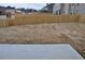 Large backyard enclosed by a wooden fence, offering ample space for outdoor activities and landscaping at 1530 Horseshoe Creek Ln, Cumming, GA 30041