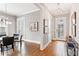 Bright dining room with hardwood floors, modern lighting, and neutral paint at 1993 Haley Walk, Atlanta, GA 30318