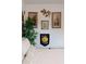 Bright bedroom featuring modern and antique wall decor at 351 Cherokee Ave, Atlanta, GA 30312