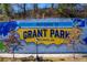A view of a 'Welcome to Grant Park' wall art with surrounding landscape at 351 Cherokee Ave, Atlanta, GA 30312