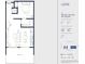 Detailed floor plan showing layout, dimensions, and square footage for a one-bedroom unit at Leon in Ponce at 567 Ponce De Leon Ne Ave # 321, Atlanta, GA 30308