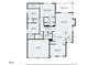 Detailed floor plan outlining the layout of the house, rooms, and dimensions at 11581 Kades Trl, Hampton, GA 30228