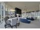 Elegant lounge area with modern lighting, fireplace, and comfortable seating at 3325 Piedmont Ne Rd # 2104, Atlanta, GA 30305