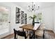 Bright dining room featuring a modern chandelier and stylish decor at 1606 Van Epps Se St, Atlanta, GA 30316