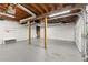 Unfinished basement area with exposed ceiling, duct work, and a storage area at 2060 Candlewood Ne Ct, Marietta, GA 30066