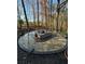 An outdoor backyard patio features a modern fire pit at 126 Laguna Springs Dr, Woodstock, GA 30188