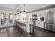 Modern kitchen featuring stainless steel appliances, white cabinets, and a spacious island at 126 Laguna Springs Dr, Woodstock, GA 30188