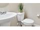 Clean bathroom featuring a vanity and toilet at 203 Creek View Ln, Acworth, GA 30102