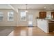 Kitchen with a breakfast bar and stainless steel appliances providing a functional space for meal preparation at 203 Creek View Ln, Acworth, GA 30102