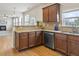 Open concept kitchen with stainless steel appliances, and granite countertops at 203 Creek View Ln, Acworth, GA 30102