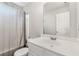 Bathroom featuring a shower/tub combo, white vanity, and neutral walls at 3015 Cranbrook Nw Walk, Kennesaw, GA 30144