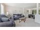 Cozy living room with plush seating, a decorative rug, modern decor, and wall paneling at 3015 Cranbrook Nw Walk, Kennesaw, GA 30144