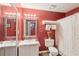 Bathroom features a bright vanity, a decorative mirror, and neutral accents at 4467 Pineridge Cir, Atlanta, GA 30338
