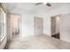Bedroom with neutral carpet and doors leading to a bathroom and staircase at 1216 Virginia Ne Ct # 8, Atlanta, GA 30306