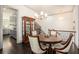 Dining room has seating for four and is adjacent to the kitchen and a staircase at 1216 Virginia Ne Ct # 8, Atlanta, GA 30306