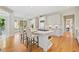 Bright, modern kitchen with stainless steel appliances, center island, and breakfast bar seating at 3770 Riverly Trce, Marietta, GA 30067