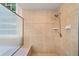Tiled shower with bench and rainfall showerhead at 3770 Riverly Trce, Marietta, GA 30067