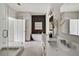 Modern bathroom with double vanity, large soaking tub, and glass-enclosed shower at 22 Airline Ne St # 201, Atlanta, GA 30312