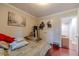 Bedroom with a bed, natural light from a window and access to the rest of the home at 568 Musical Ct, Lawrenceville, GA 30044