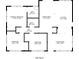 Detailed floor plan with dimensions highlights the square footage and layout of rooms and hallways at 2957 Browns Mill Se Rd, Atlanta, GA 30354